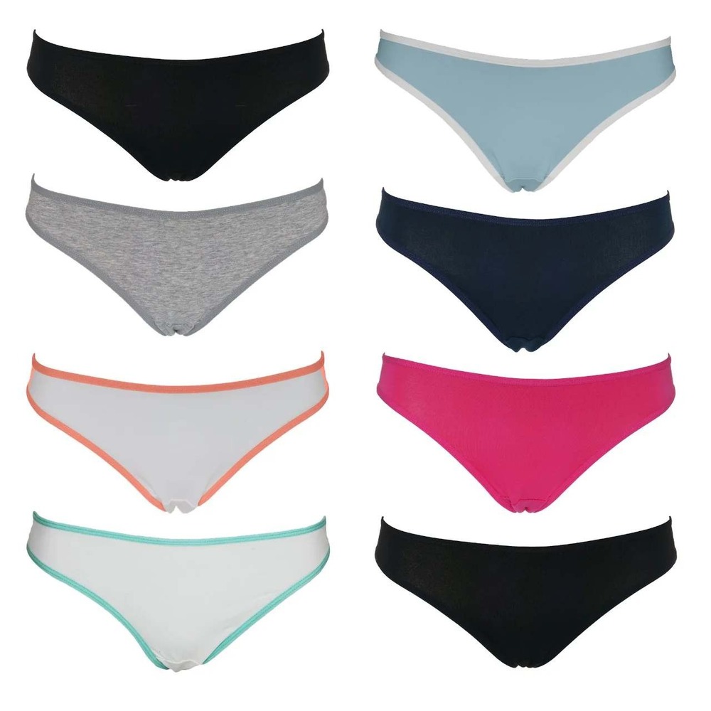 MSRP $19 Emprella 8 Pack Women's M Thong Underwear No Show Panties Seamless